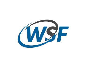 WSF harfi yaratıcı modern logo tasarımı