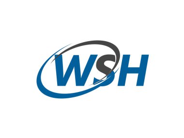 WSH harfi modern zarif logo tasarımı