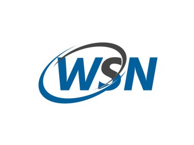 WSN harfi yaratıcı modern logo tasarımı