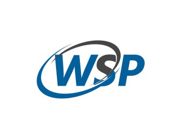 WSP harfi yaratıcı modern zarif logo tasarımı