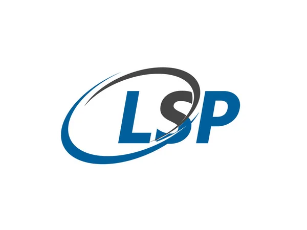 Lsp Brev Kreativ Modern Elegant Logotyp Design — Stock vektor