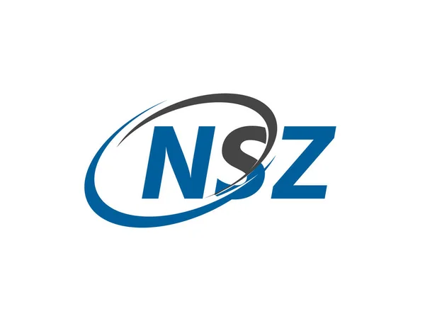 Nsz Dopis Kreativní Moderní Elegantní Logo Design — Stockový vektor