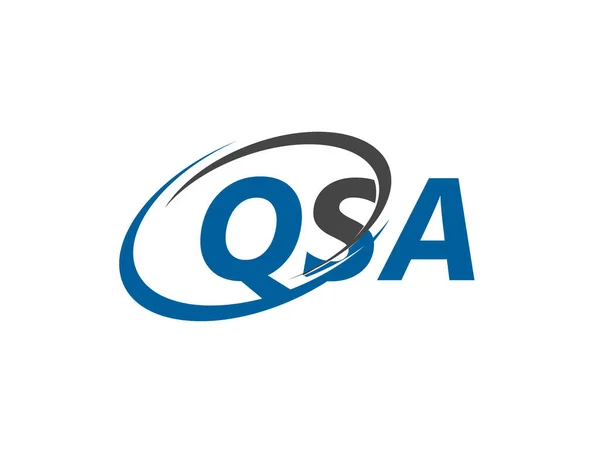 Qsaの手紙創造的な現代的なエレガントなロゴデザイン — ストックベクタ