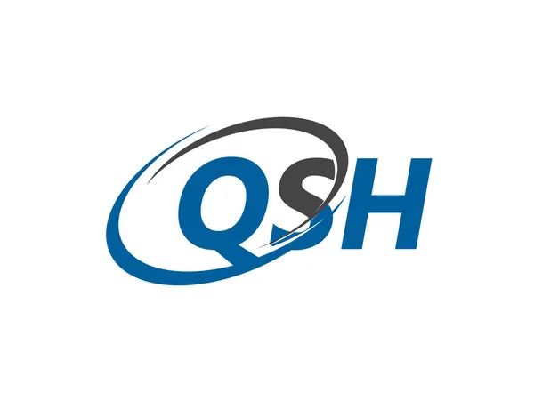 Qsh Lettera Creativo Moderno Elegante Logo Design — Vettoriale Stock