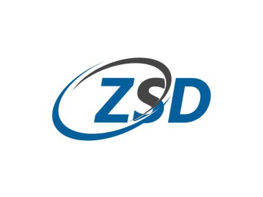ZSD harfi yaratıcı modern zarif logo tasarımı