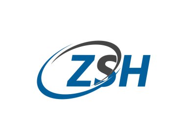 ZSH harfi modern zarif logo tasarımı
