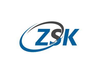 ZSK harfi yaratıcı modern zarif logo tasarımı