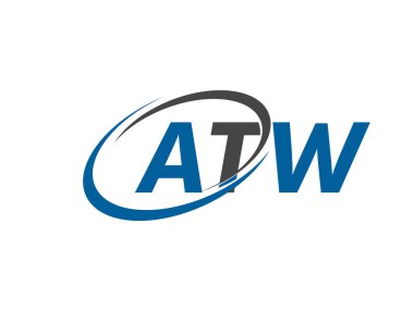 ATW yaratıcı logo tasarımı vektör çizimi   