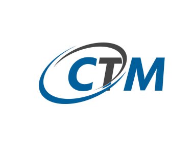 CTM yaratıcı logo tasarımı vektör çizimi   