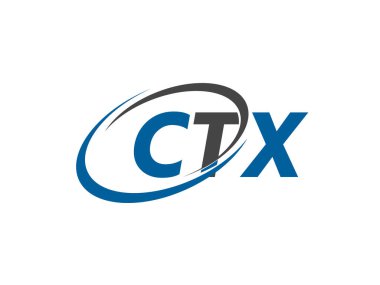 CTX yaratıcı logo tasarımı vektör çizimi   