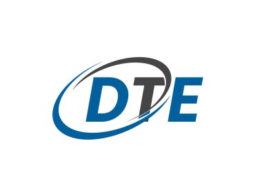 DTE yaratıcı logo tasarımı vektör çizimi   