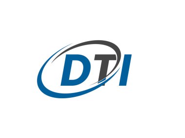 DTI yaratıcı logo tasarımı vektör çizimi   