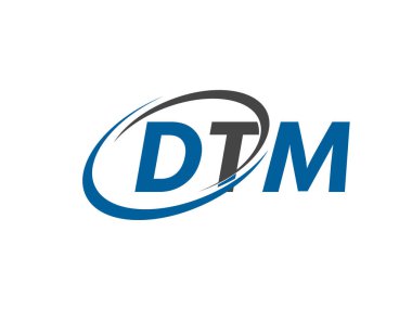 DTM yaratıcı logo tasarımı vektör çizimi   