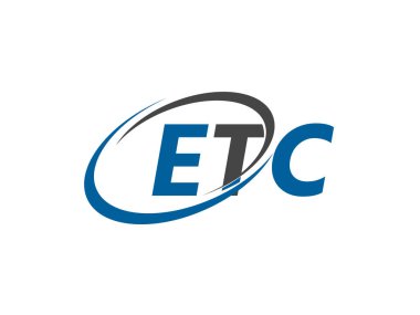 ETC yaratıcı logo tasarımı vektör çizimi   