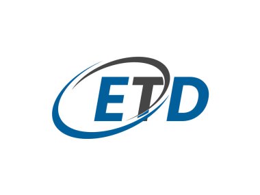 ETD yaratıcı logo tasarımı vektör çizimi   