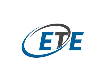 ETE yaratıcı logo tasarımı vektör çizimi   