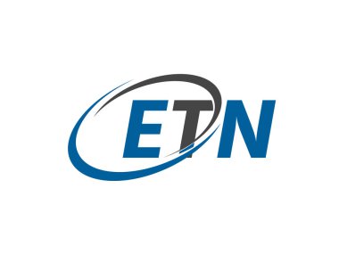 ETN yaratıcı logo tasarımı vektör çizimi   