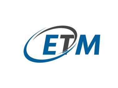ETM yaratıcı logo tasarımı vektör çizimi   