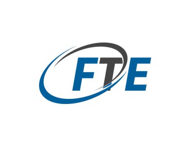 FTE yaratıcı logo tasarımı vektör çizimi 