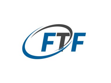 FTF yaratıcı logo tasarımı vektör çizimi 