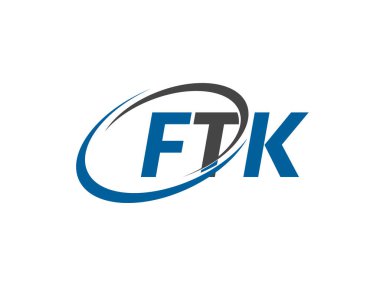 FTK yaratıcı logo tasarımı vektör çizimi 