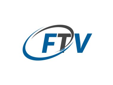 FTV yaratıcı logo tasarımı vektör çizimi 