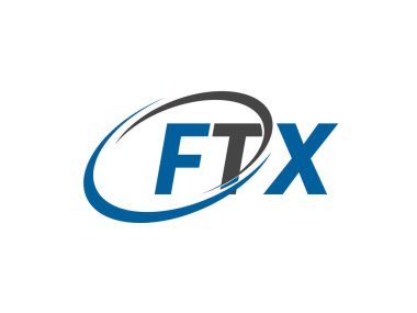 FTX yaratıcı logo tasarımı vektör çizimi 