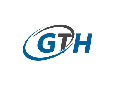 GTH yaratıcı logo tasarımı vektör çizimi 