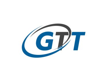 GTT yaratıcı logo tasarımı vektör çizimi 