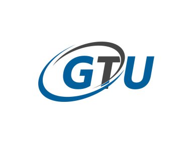 GTU yaratıcı logo tasarımı vektör çizimi 