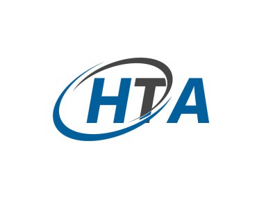 HTA yaratıcı logo tasarımı vektör çizimi 