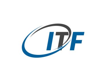 ITF yaratıcı logo tasarımı vektör çizimi 