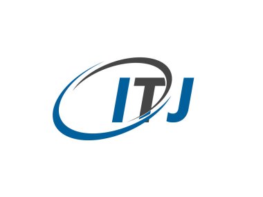 ITJ yaratıcı logo tasarımı vektör çizimi 