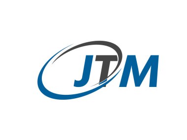 JTM yaratıcı logo tasarımı vektör çizimi 