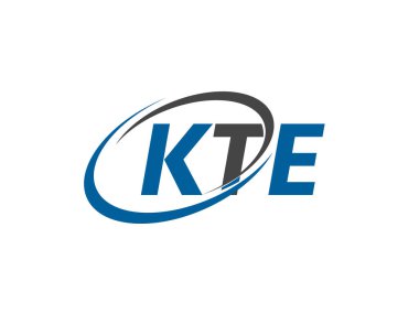 KTE yaratıcı logo tasarımı vektör çizimi 