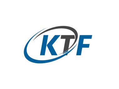 KTF yaratıcı logo tasarımı vektör çizimi 