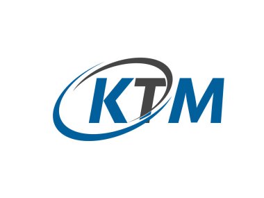 KTM yaratıcı logo tasarımı vektör çizimi 
