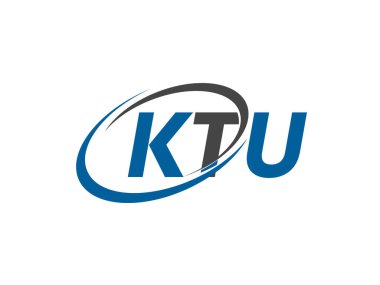 KTU yaratıcı logo tasarımı vektör çizimi 