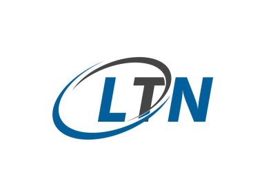 LTN yaratıcı logo tasarımı vektör çizimi
