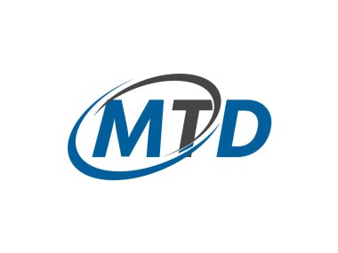 MTD yaratıcı logo tasarımı vektör çizimi