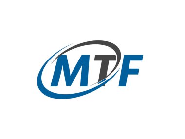 MTF yaratıcı logo tasarımı vektör çizimi