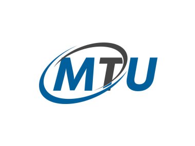 MTU yaratıcı logo tasarımı vektör çizimi