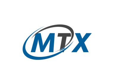 MTX yaratıcı logo tasarımı vektör çizimi
