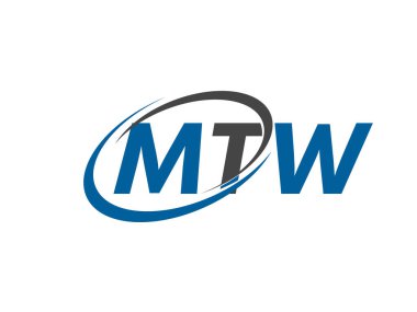 MTW yaratıcı logo tasarımı vektör çizimi