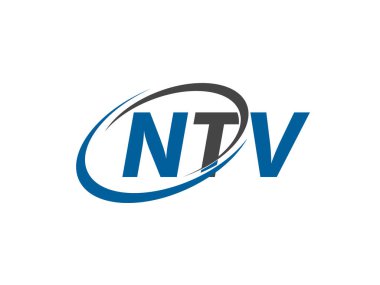 ntv yaratıcı logo tasarımı vektör çizimi