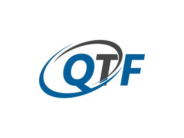 qtf yaratıcı logo tasarımı vektör çizimi