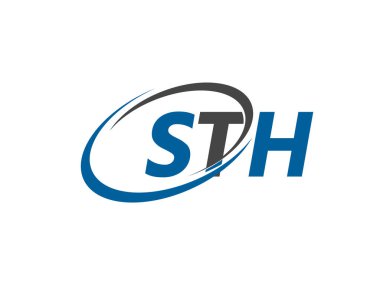 sth yaratıcı logo tasarımı vektör çizimi