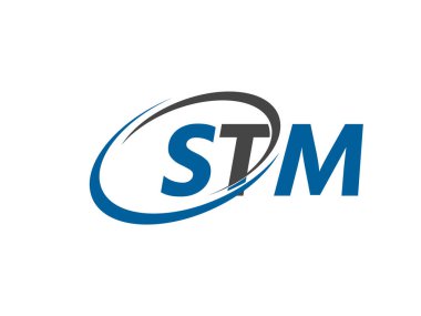 stm yaratıcı logo tasarımı vektör çizimi