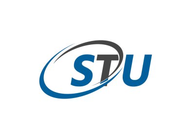 stu yaratıcı logo tasarımı vektör çizimi