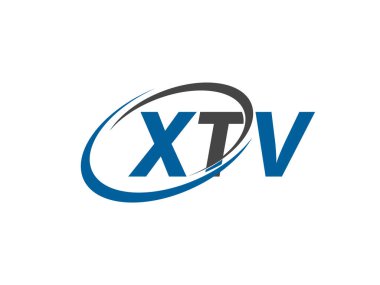 Xtv yaratıcı logo tasarımı vektör çizimi
